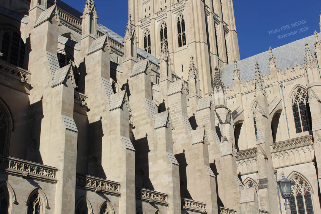 Exterior walls of the National Cathedral - click image to enlarge Exterior walls of the National Cathedral