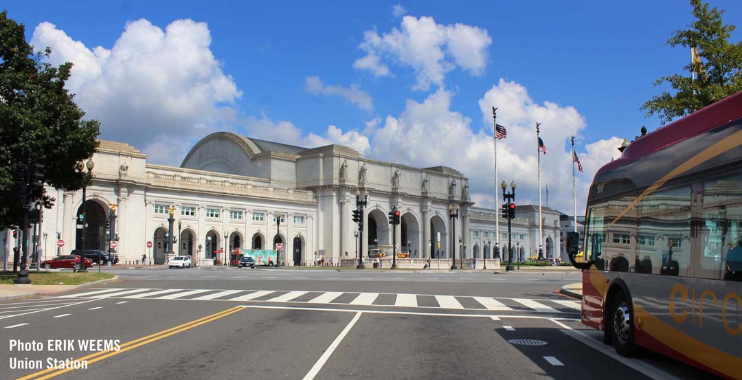 Union STation under sunny blue skies Union STation under sunny blue skies