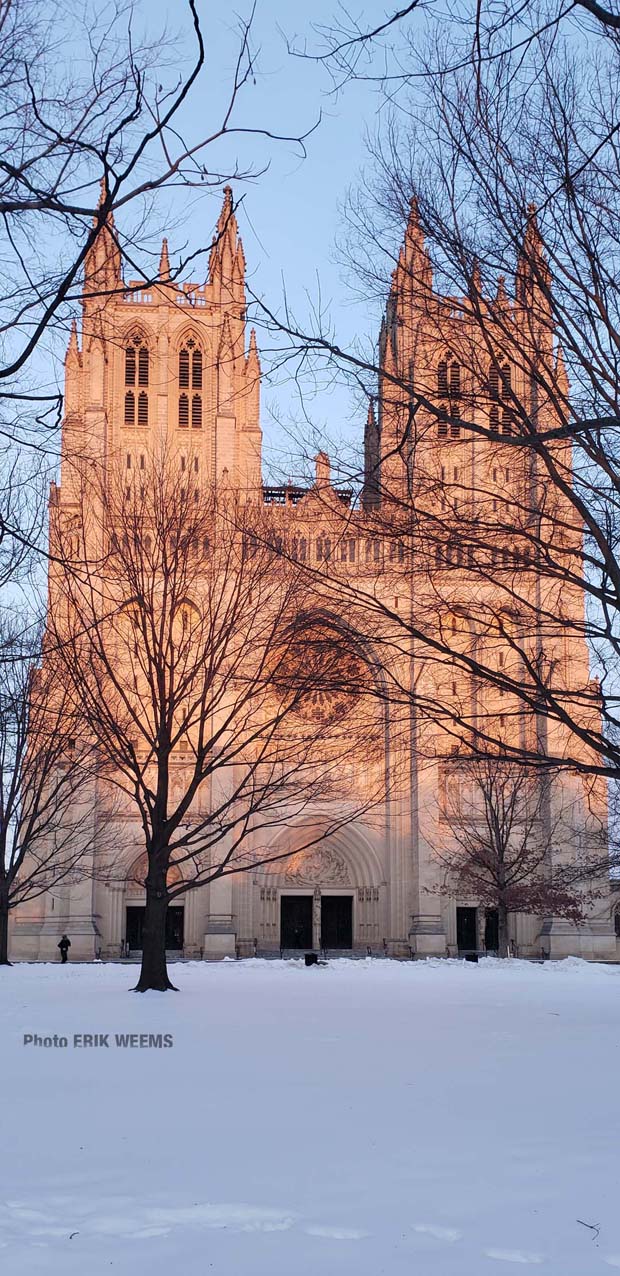 National Cathedral in the snow