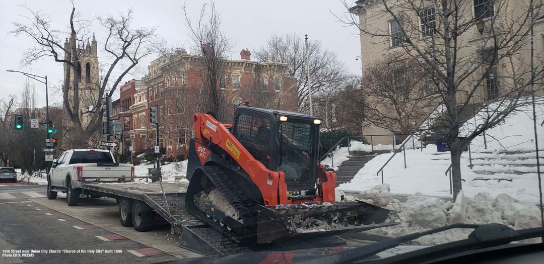 Slow ploughing on 16th streeet near Union City Church aka City of the Holy City