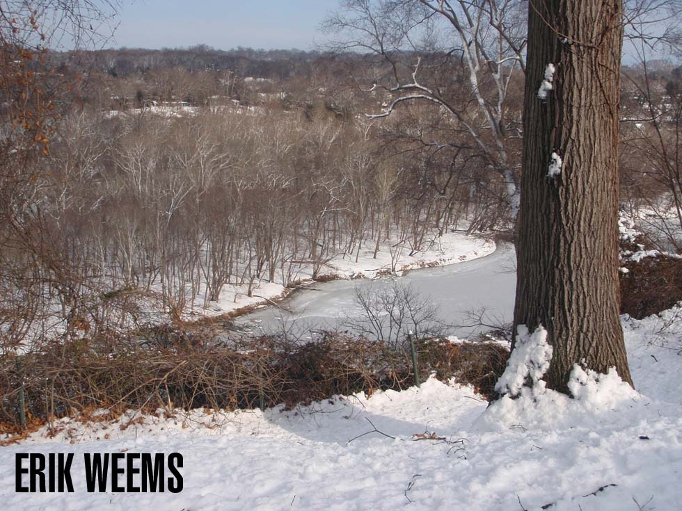 Snow north Washington DC the Potomac