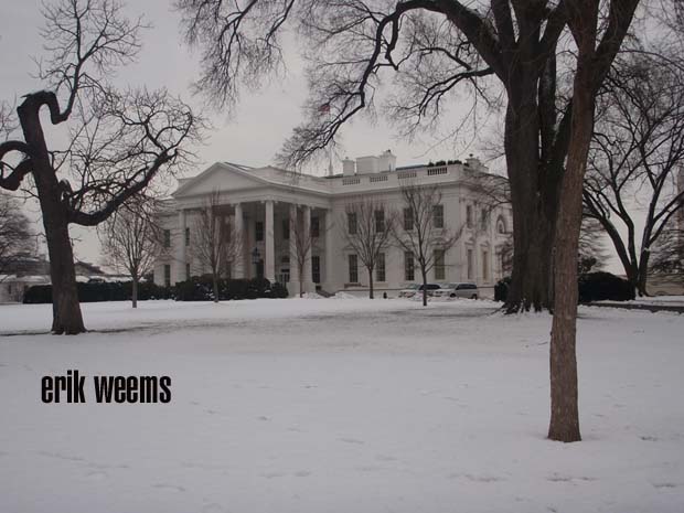 White House in Snow