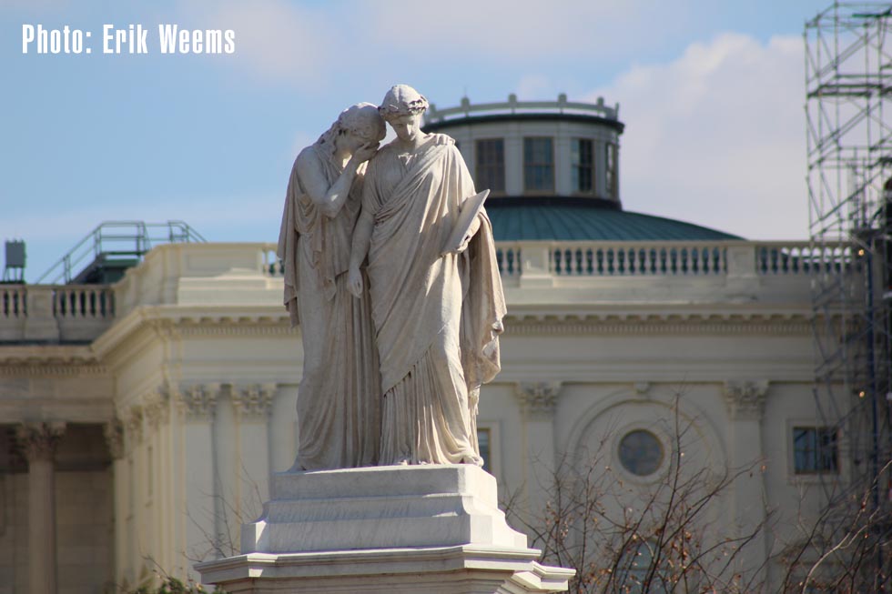 The Peace Monument near the Capitol Building