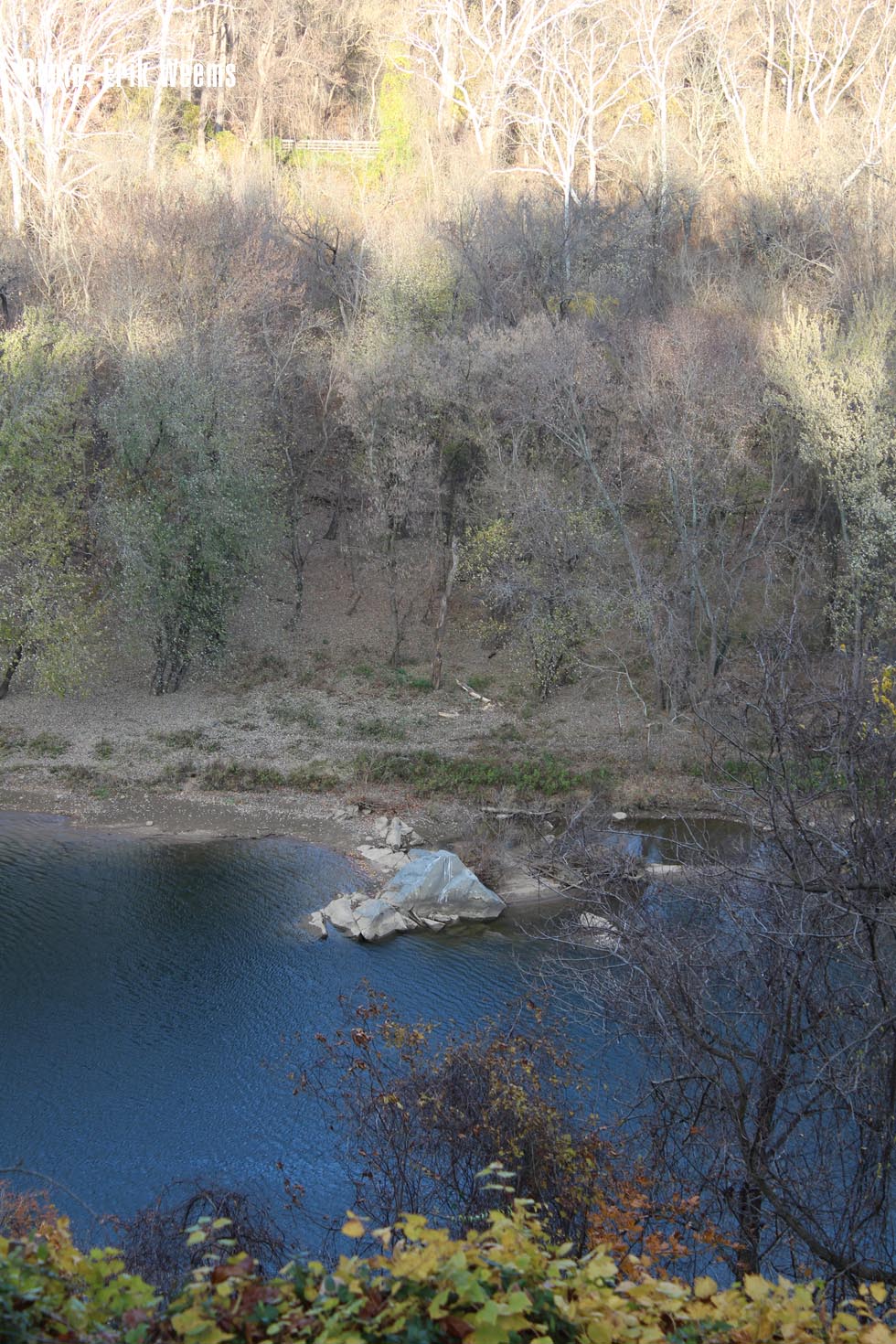 The Potomac water and rocks near Washington DC