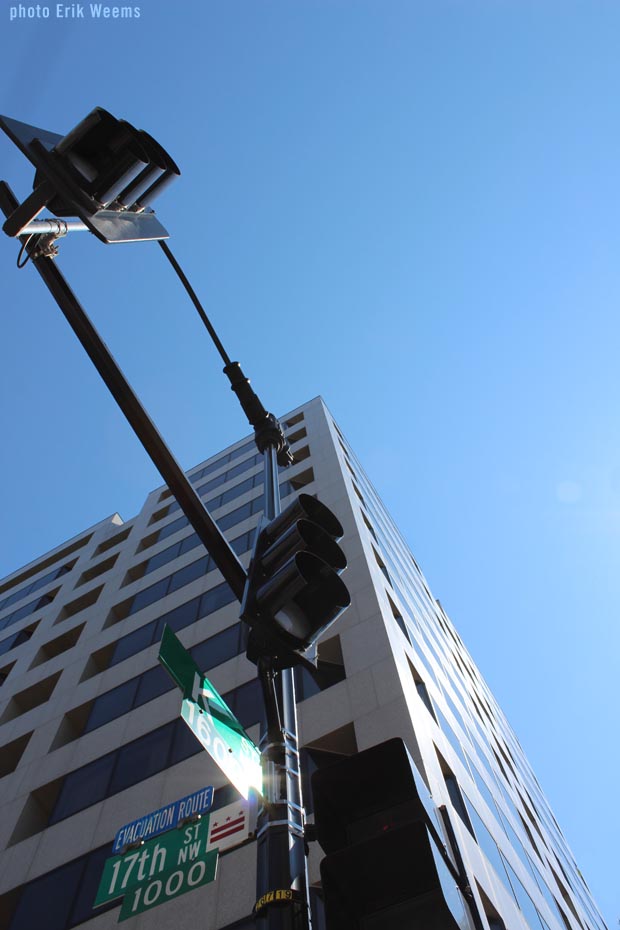 Evacuation Route 17th and K street NW Washington DC
