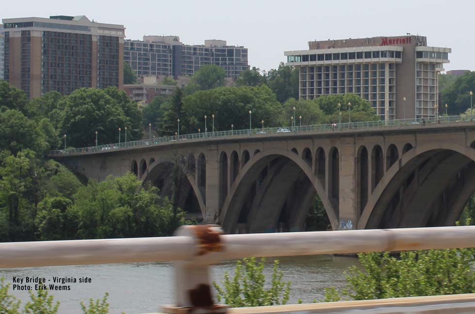Key Bridge Virginia side - Photo Erik Weems