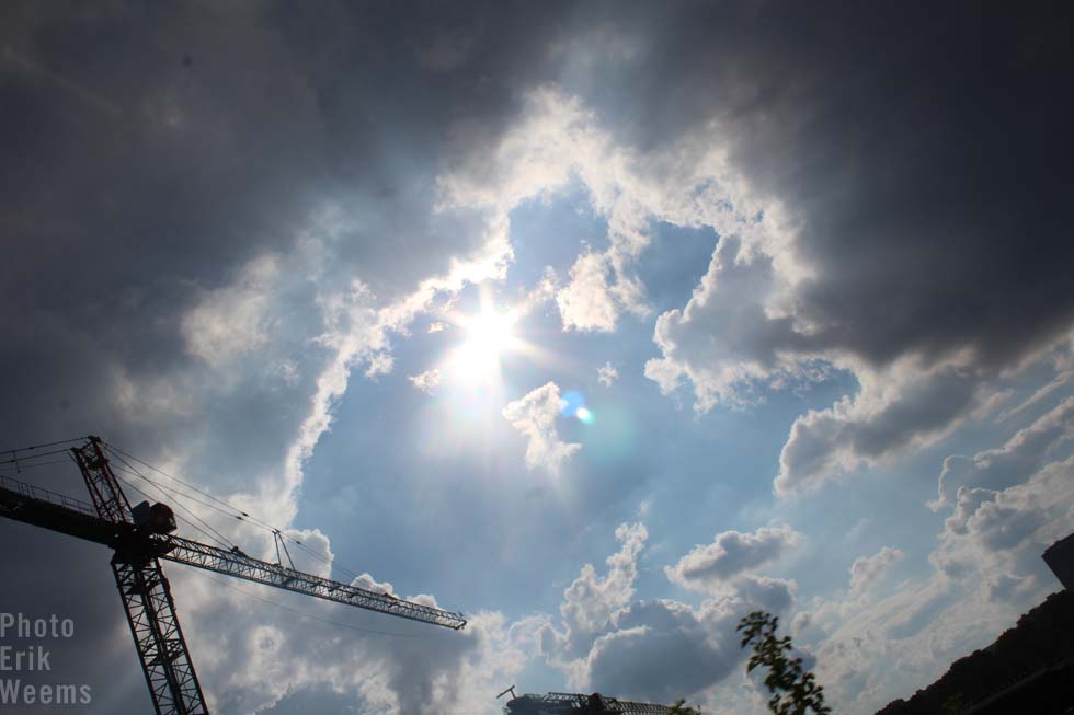 Sky over Washington DC with Crane Tower