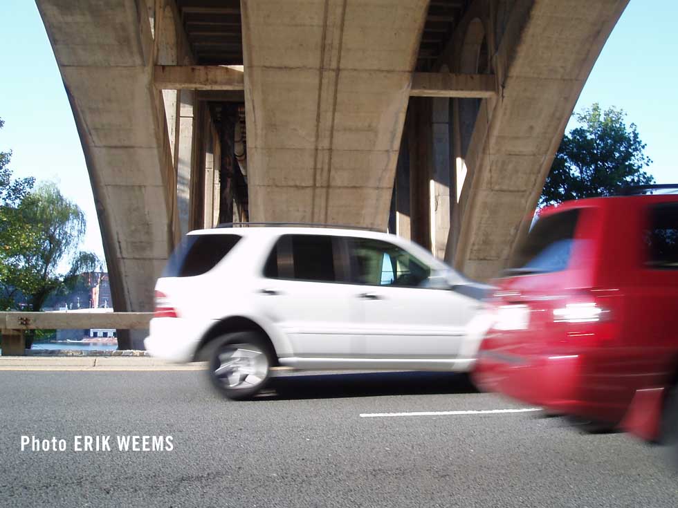 Going under Key Bridge