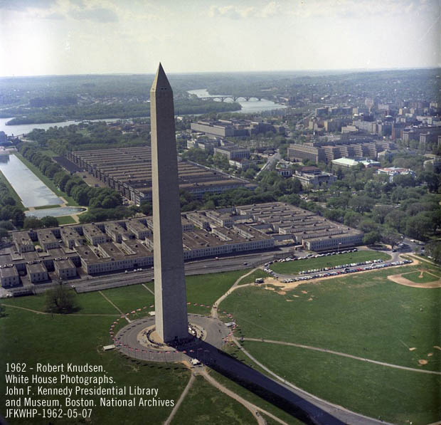 Washington DC Monument Grounds 1962 Color Photo Washington DC Monument Grounds 1962 Color Photo