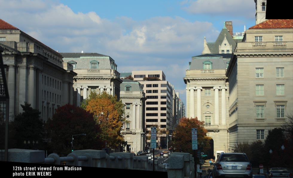 12th street NW viewed from Madison Washington DC