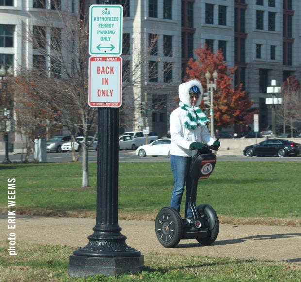 Tourist in winter in Washington DC 