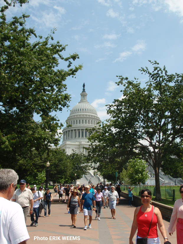 Capitol Hill building in the summer