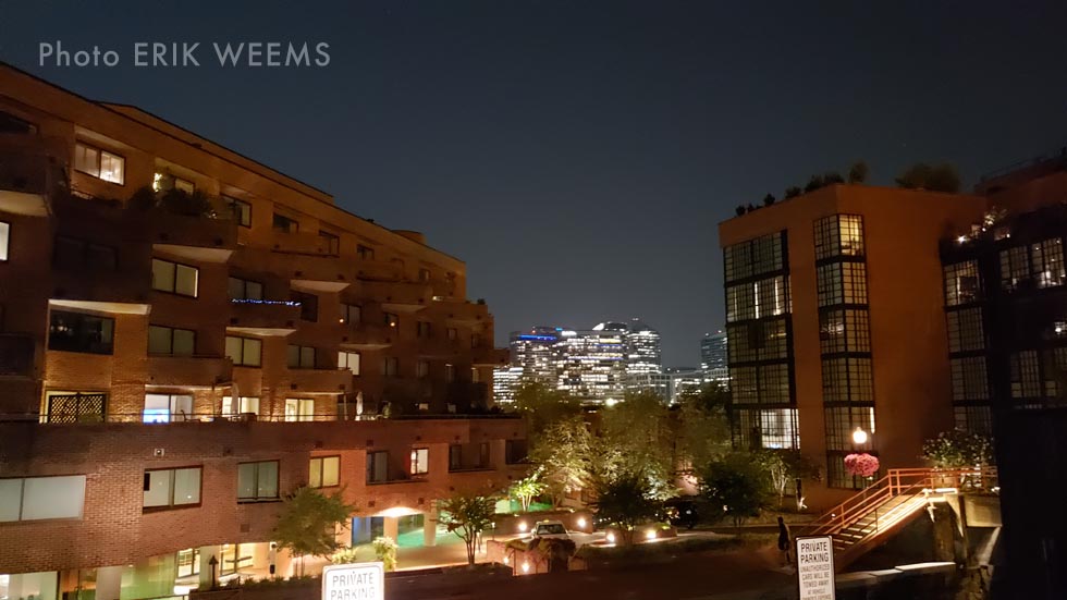 Arlington Virginia at night from Georgetown