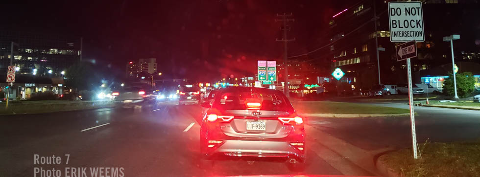 Route 7 DC Metro in North Virginia to 495