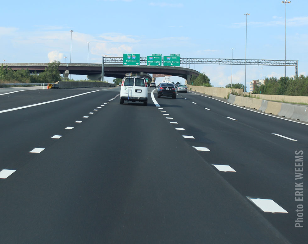 495 and 95 and 395 entrance from the Mixing Bowl
