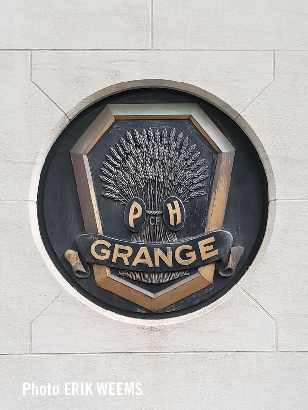 P of H Grange Seal on Wall near White House P of H Grange Seal on Wall near White House