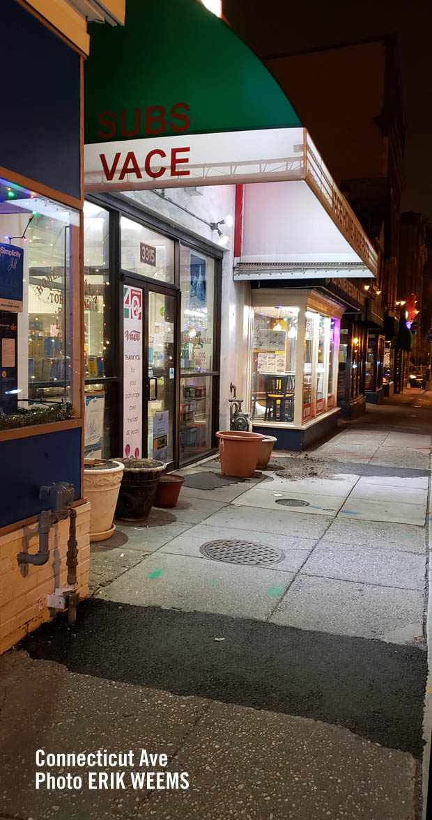 Vace at night off Connecticut Ave in DC