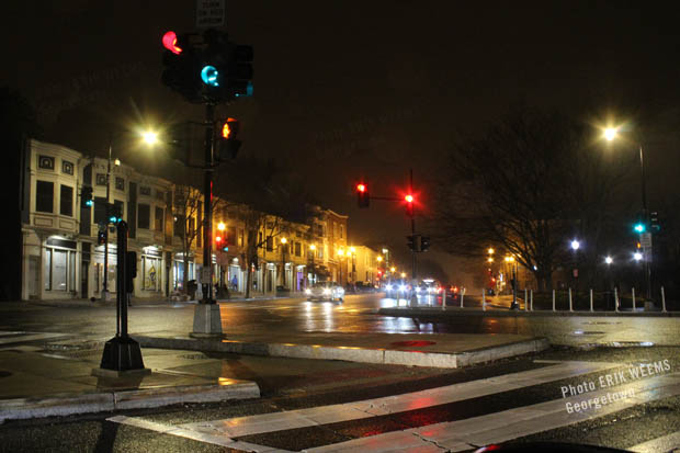 In Georgetown in Washington DC at Night