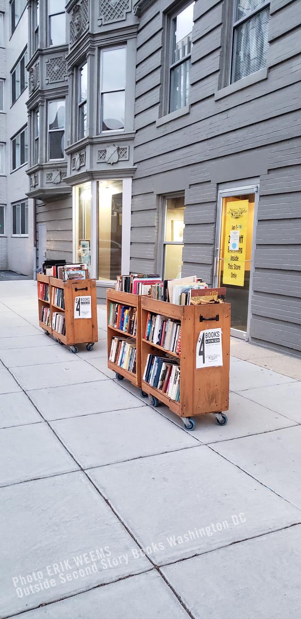 Outside Second Story Books in Washington DC Outside Second Story Books in Washington DC