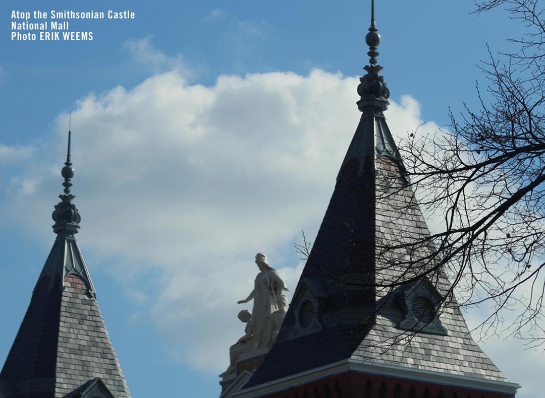 Atop the Smithsonian Castle