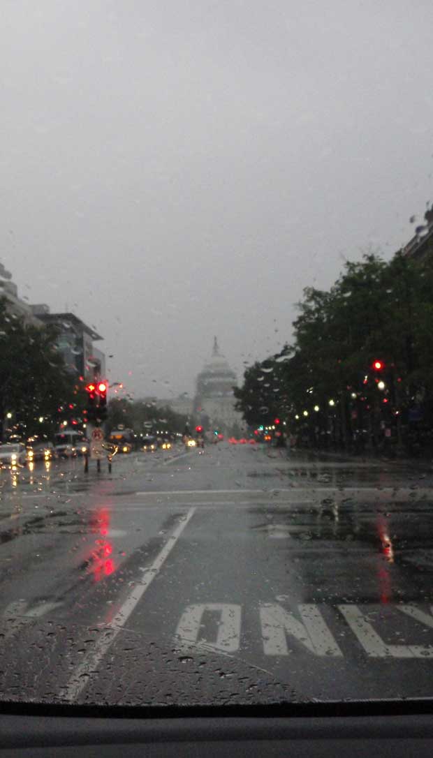 Rain on Constitution Avenue Rain on Constitution Avenue