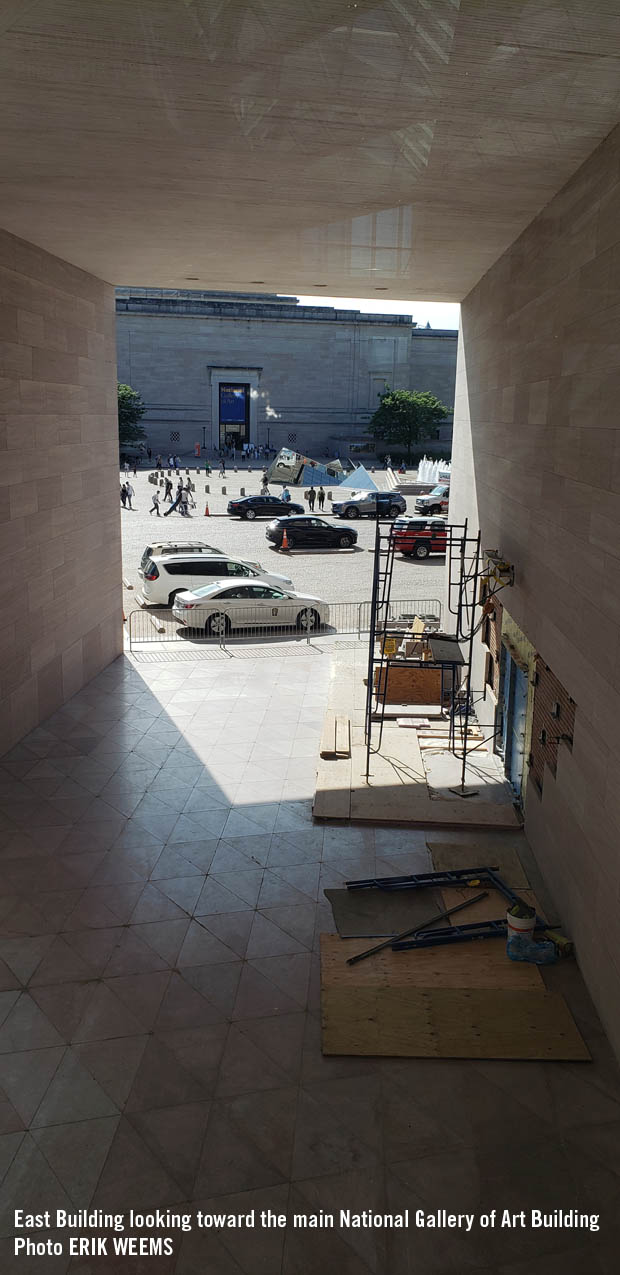 Looking from the East Building to the National Gallery of Art Looking from the East Building to the National Gallery of Art
