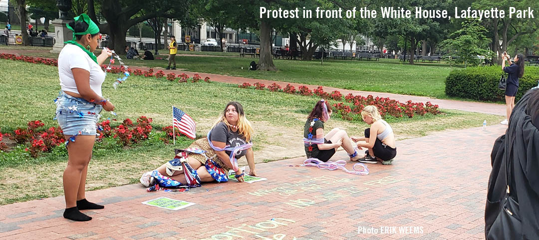Protest oin front of the White House Protest oin front of the White House