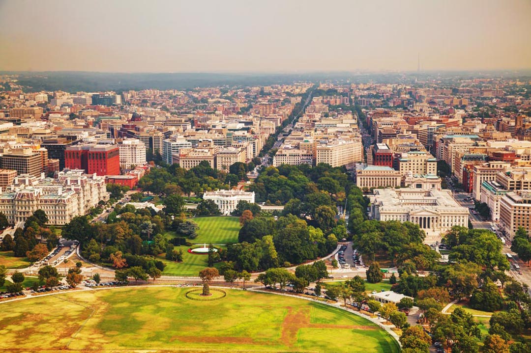 White House from the Air in Washington DC