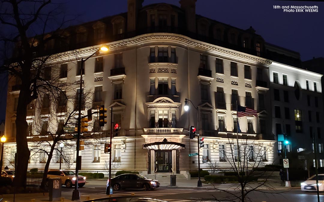 18th and Massachusetts at night