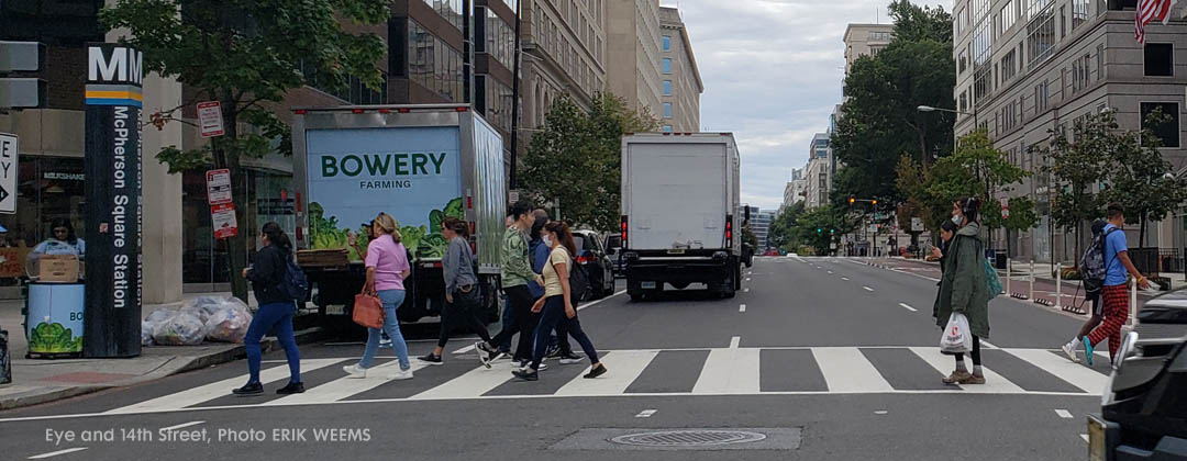 Eye Street and 14th at McPherson Square in Washington DC