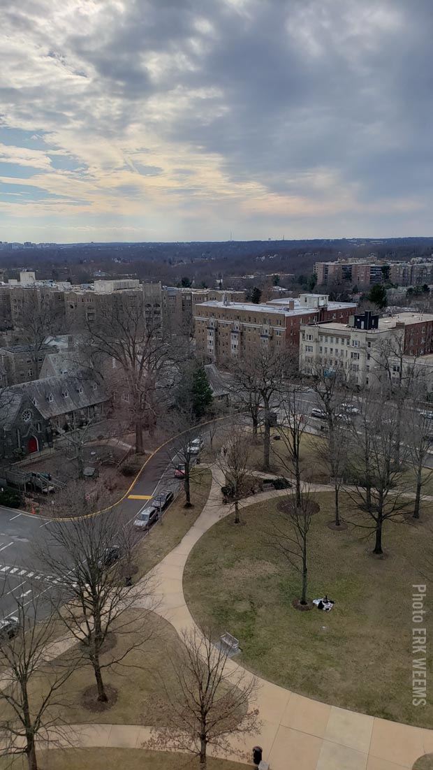 View of DC from atop the National Cathedral
