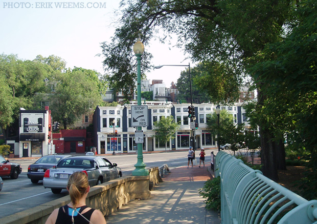 Key Bridge into Georgetown in Washington DC