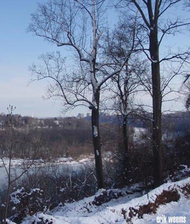 Snow in Washington DC - Potomac River